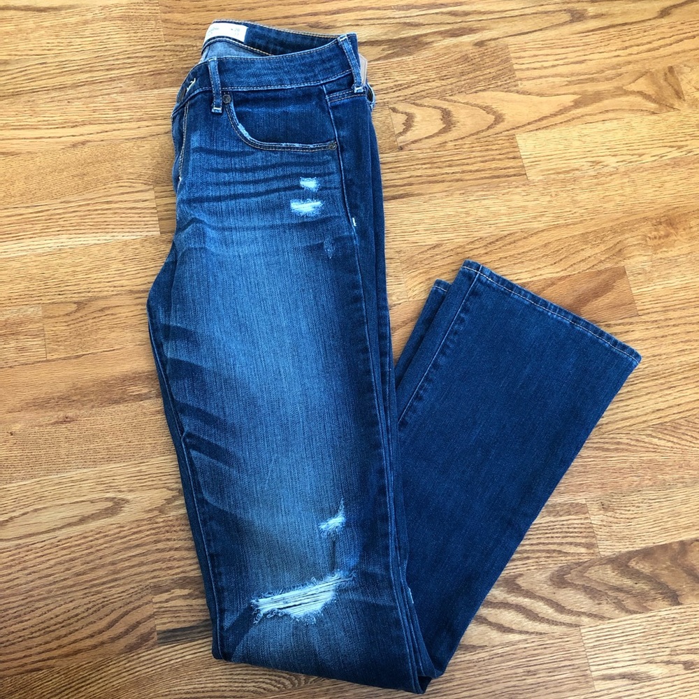 Abercrombie & Fitch Distressed Bootcut Jeans